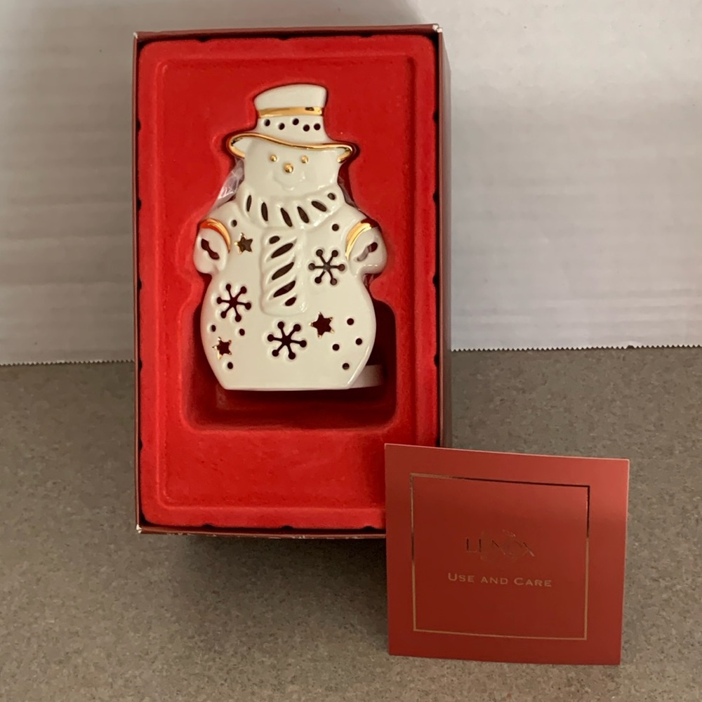 Lenox Bright Christmas Snowman Votive Holder